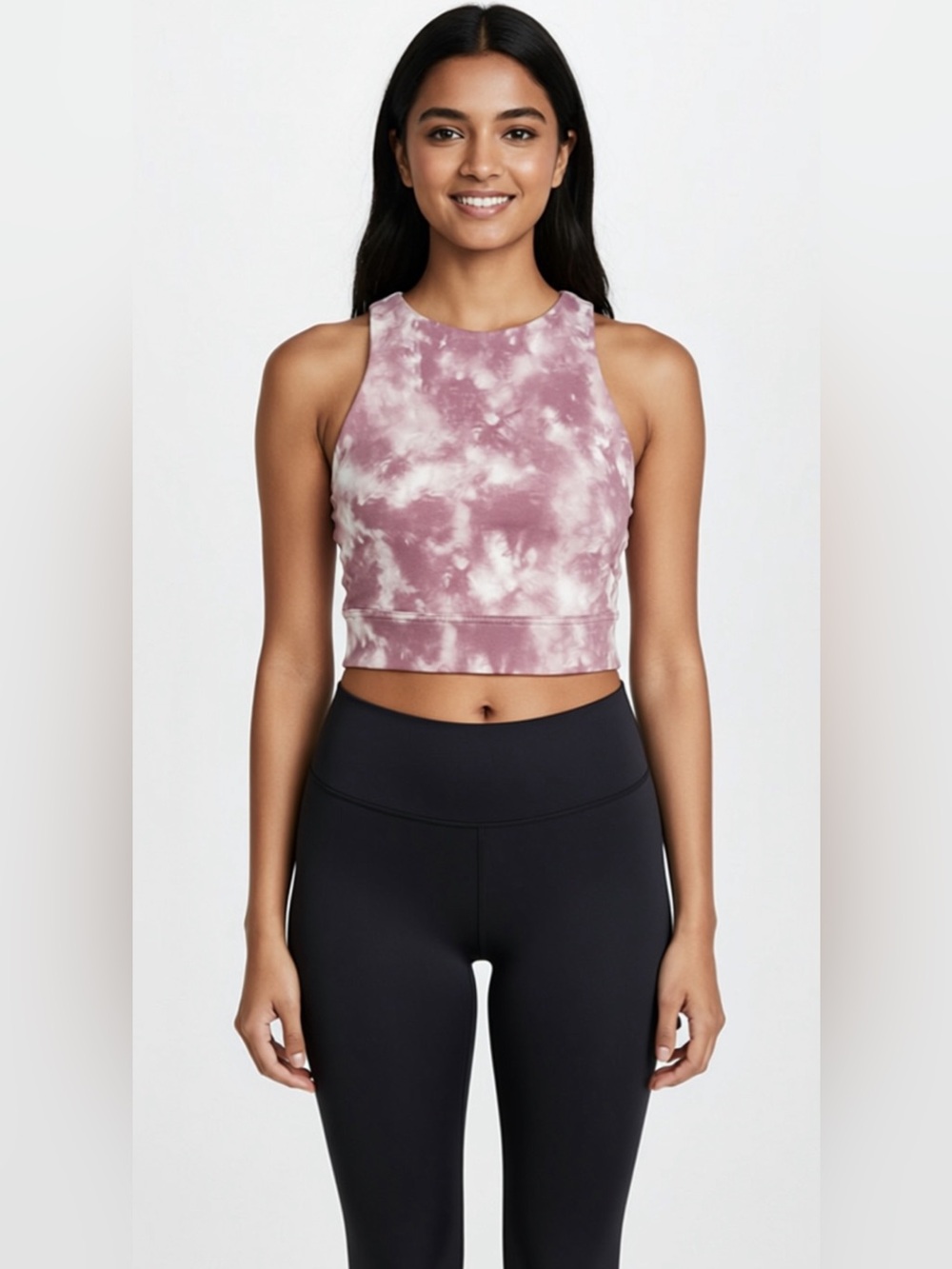 Banana Republic Mauve Tie-Dye Cropped Tank Top